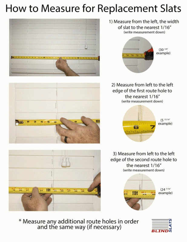 how to measure for replacement blind slats
