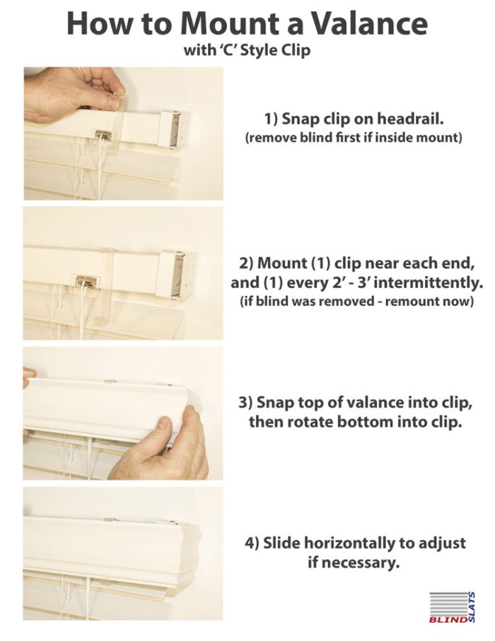 how-to-mount-a-valance-with-c-style-clips • Blind Slats