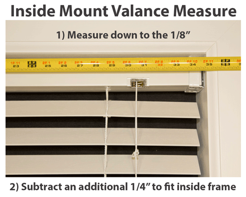 how to measure for a blind valance outside mount