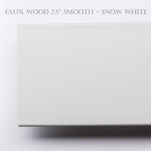 faux wood blind slats 2 1/2" smooth finish