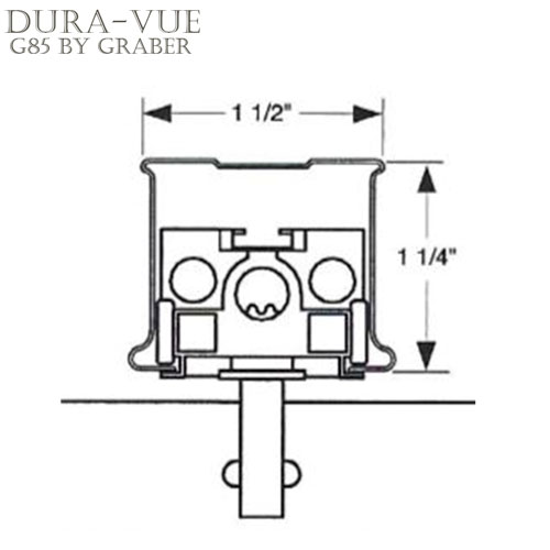 Support Vertical Avec Engrenage Pour Rail De Store - Pièce De Rechange, Sans Support Inclus