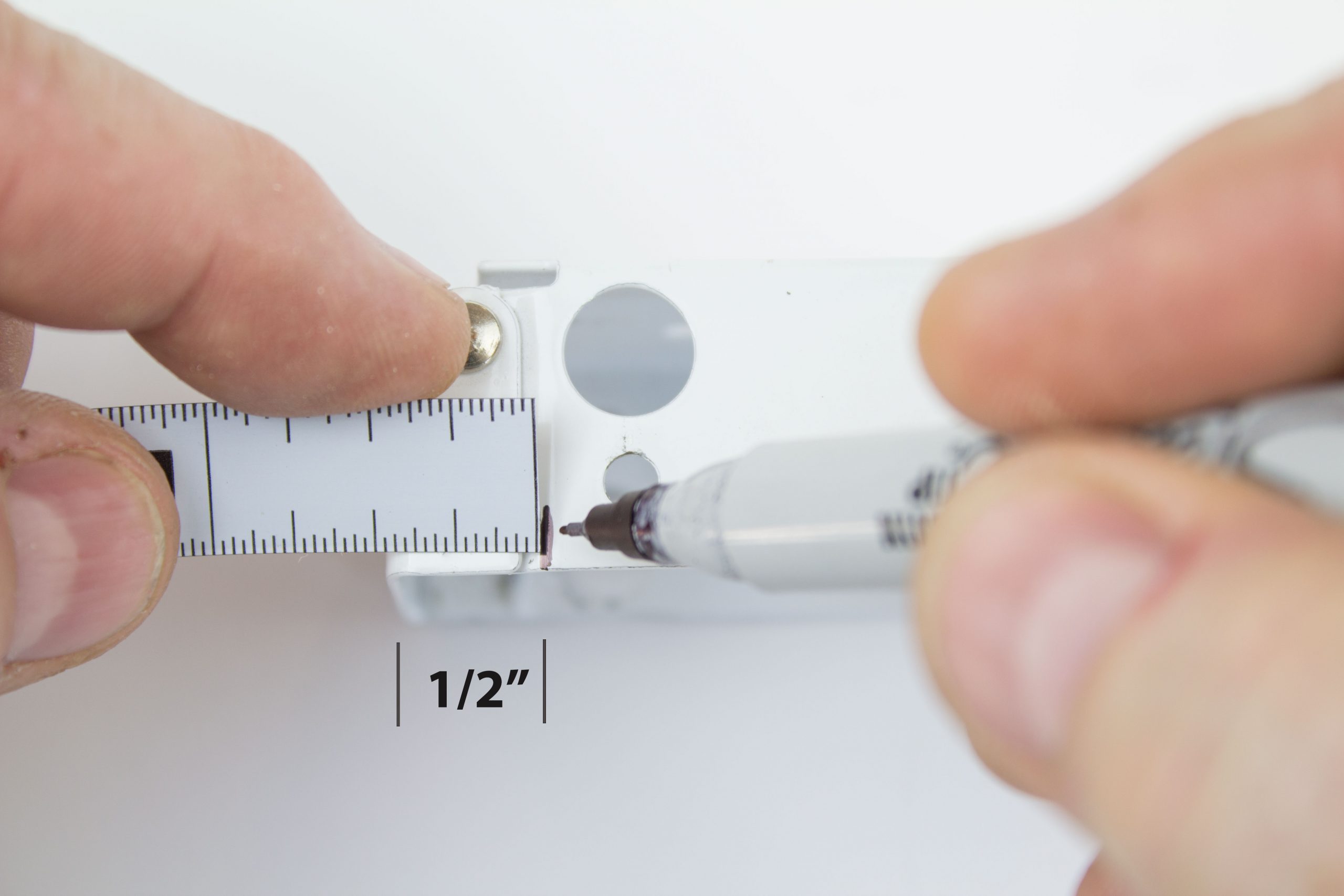 Mark ½” from Front of Bracket.