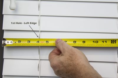 1. Measure from left to the left edge of the first route hole to the nearest 1/16”. (write measurement down)